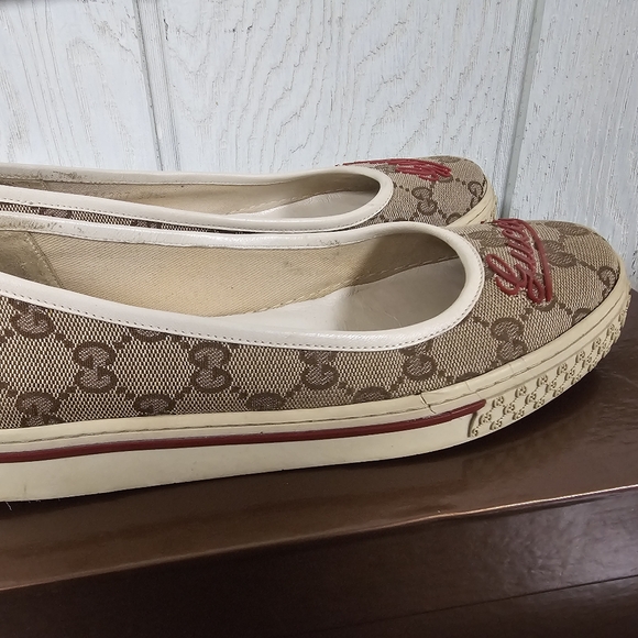 GUCCI FLAT SNEAKER SKIMMER W/SCR COLOR:BEIEBO - Picture 2 of 5